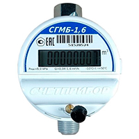 Счетчик СГБМ 1.6 (диапазон измерения расхода газа max1.6 3/ч с выносной батарейкой)